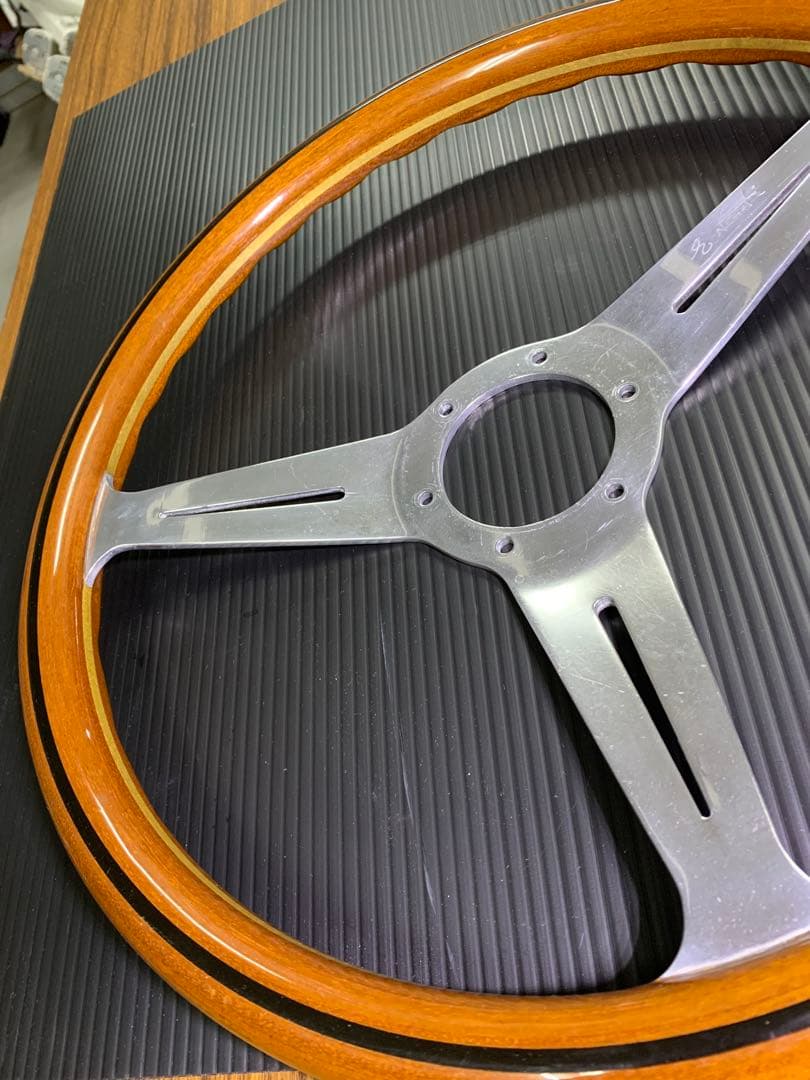 【当時物】NARDI ステアリング クラッシックウッド &ポリッシュ 37Φ