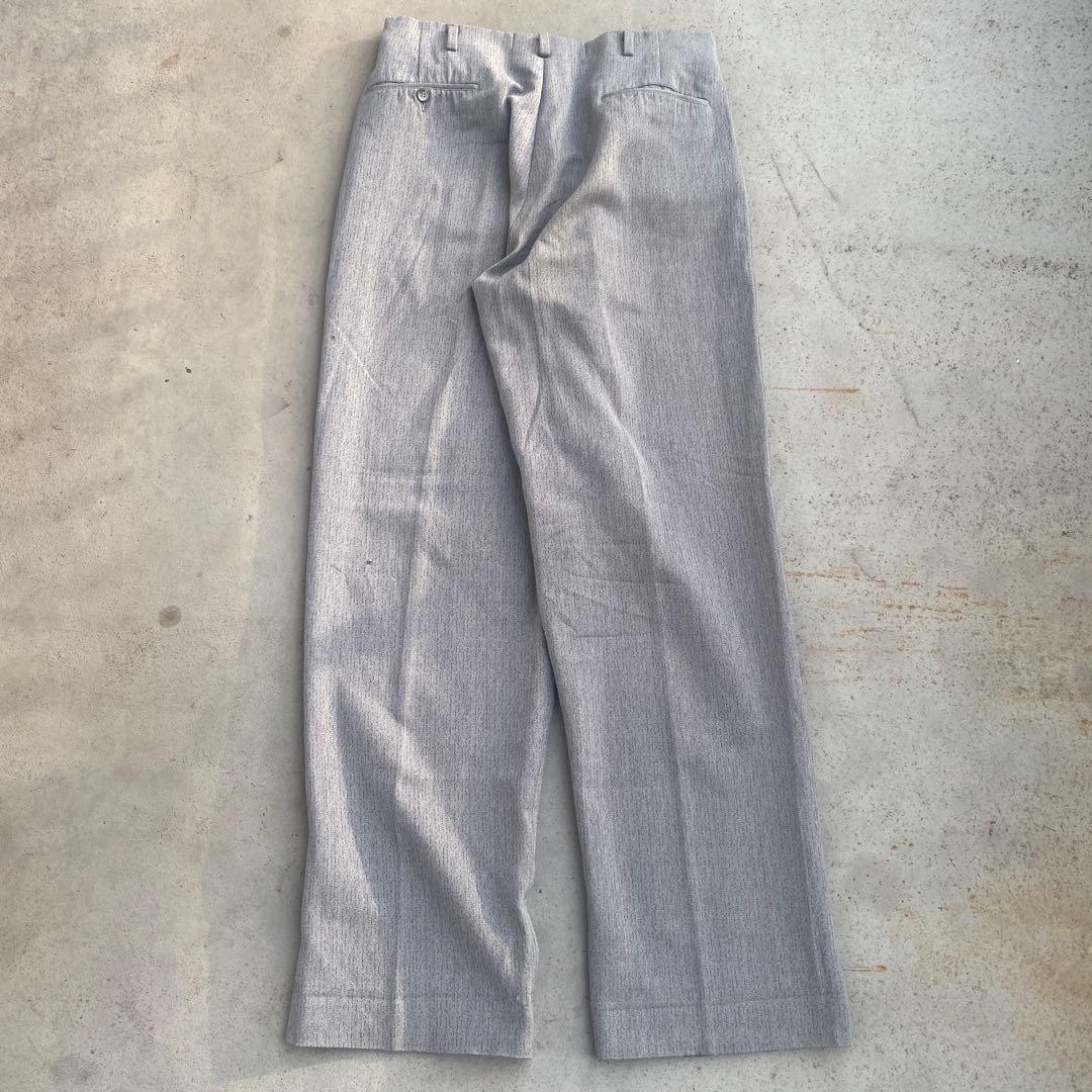 ~60s ウールレーヨンスラックス [検]絣 ネップギャバ