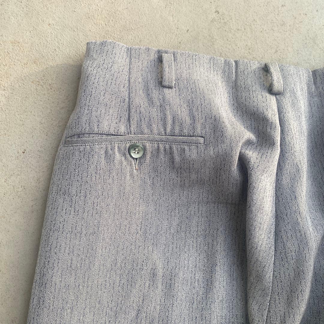 ~60s ウールレーヨンスラックス [検]絣 ネップギャバ