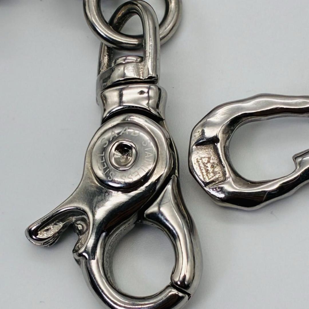 SAAD サード ウォレットチェーン 太陽神 ロゴ シルバー y2k