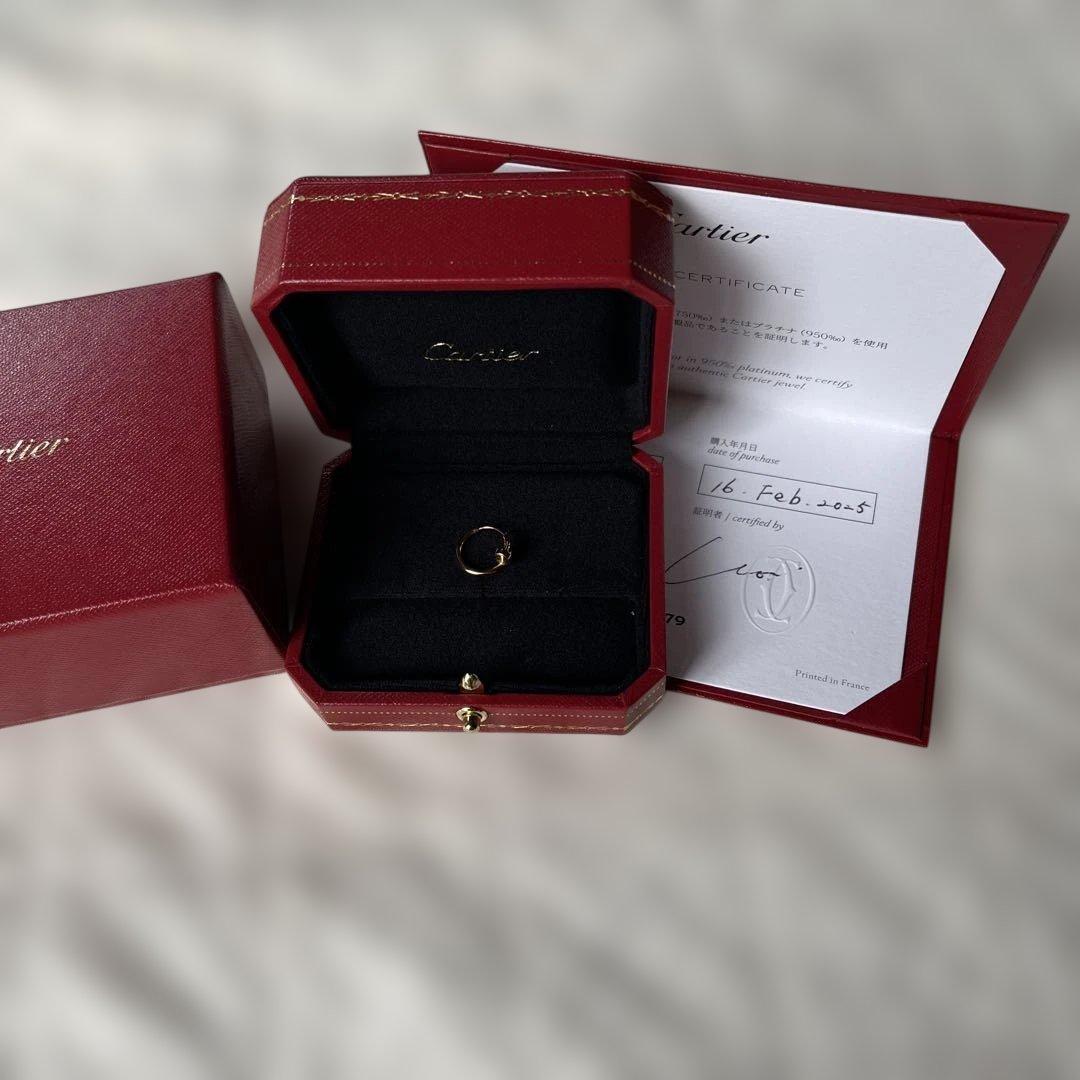 カルティエ　ジュスト アン クル シングル イヤリング、ミニモデル　ピンク