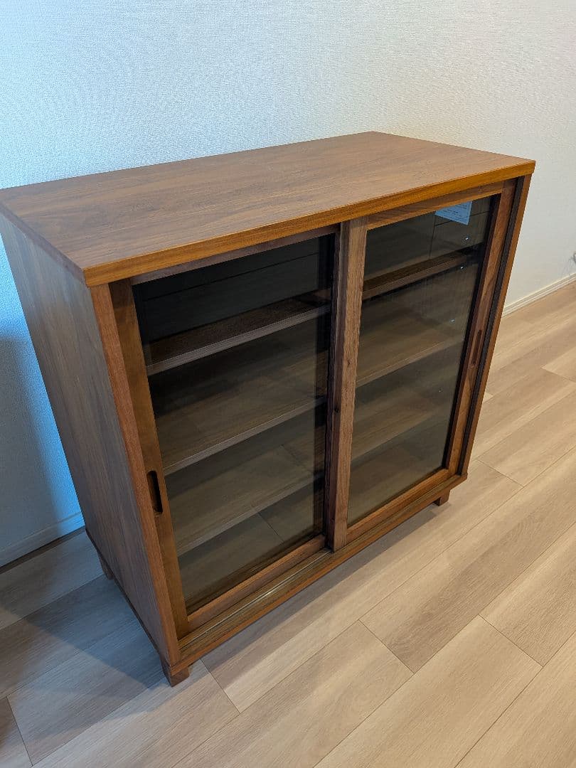 無印良品　キャビネット 食器棚　ウォールナット