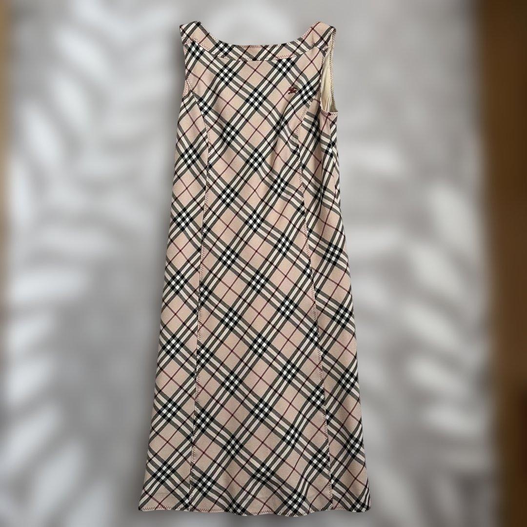 Burberry Blue labelチェック柄ノースリーブワンピース
