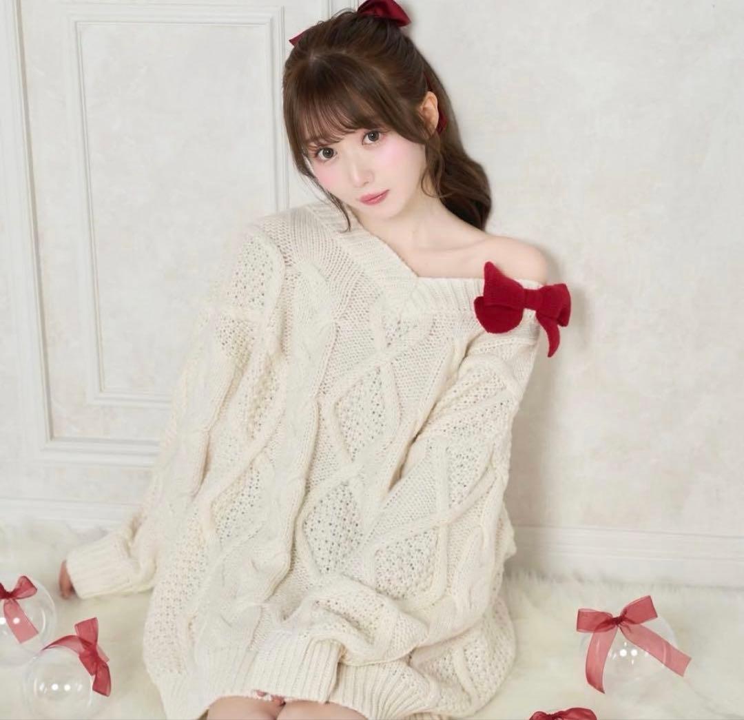 RoseMuse Oversized cable knit OP　ロゼミューズ