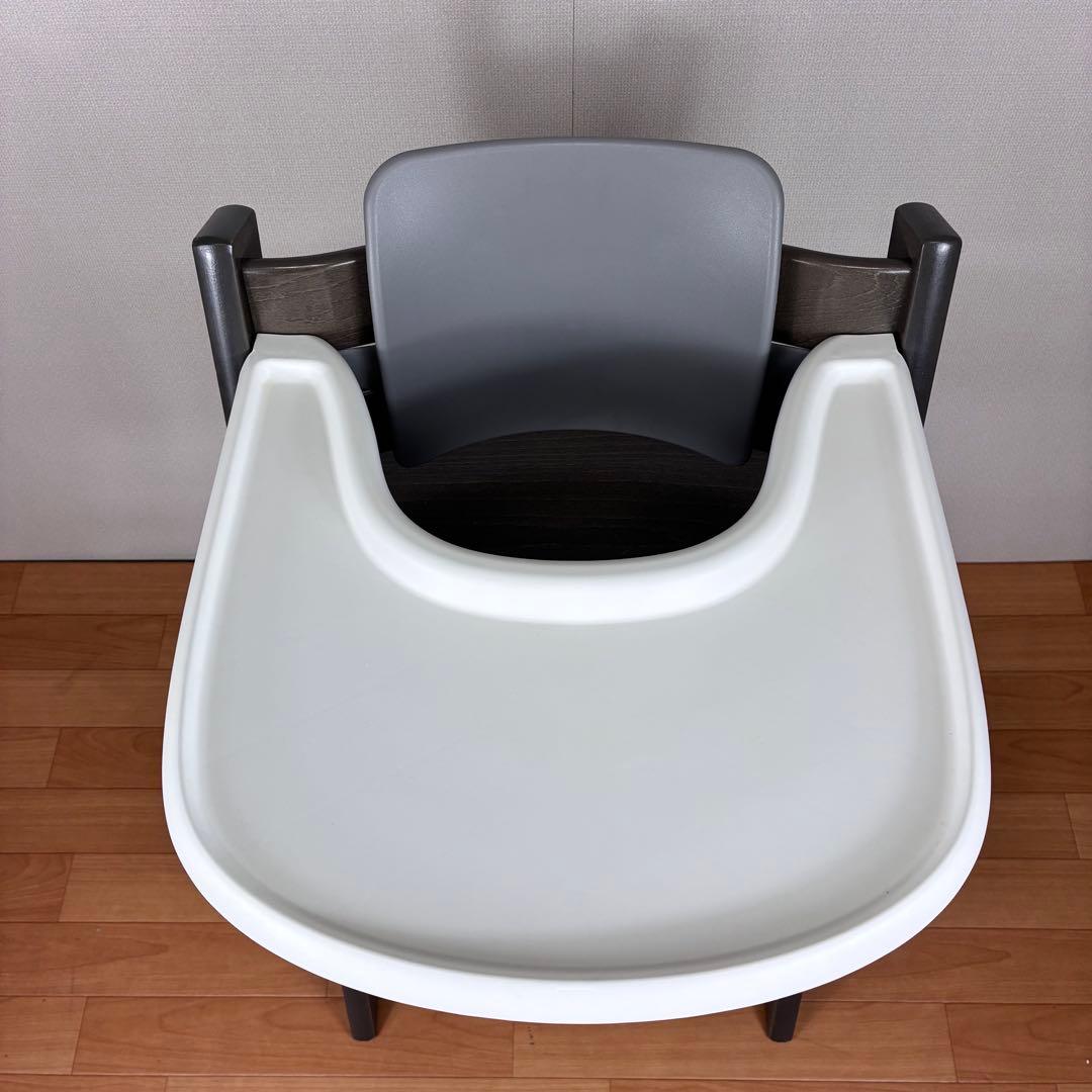 【美品】STOKKE トリップトラップ ヘイジーグレー ベビーセット付 S/N5