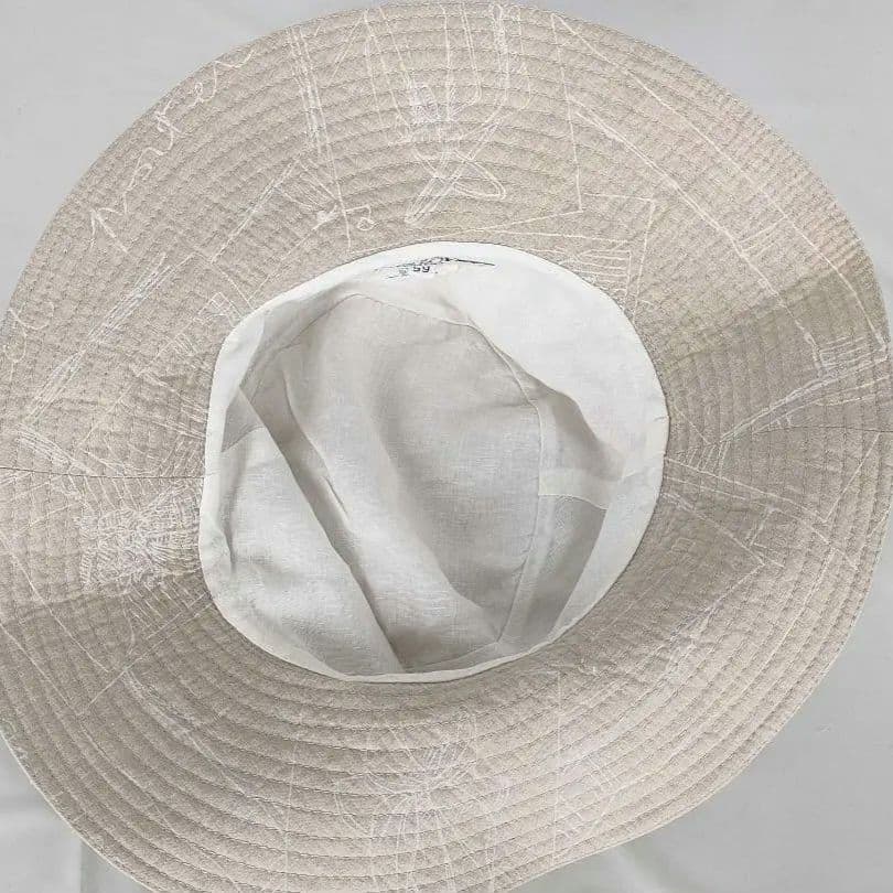HERMES MOTSCH エルメス 麻100% ハット 59 仏製 1045