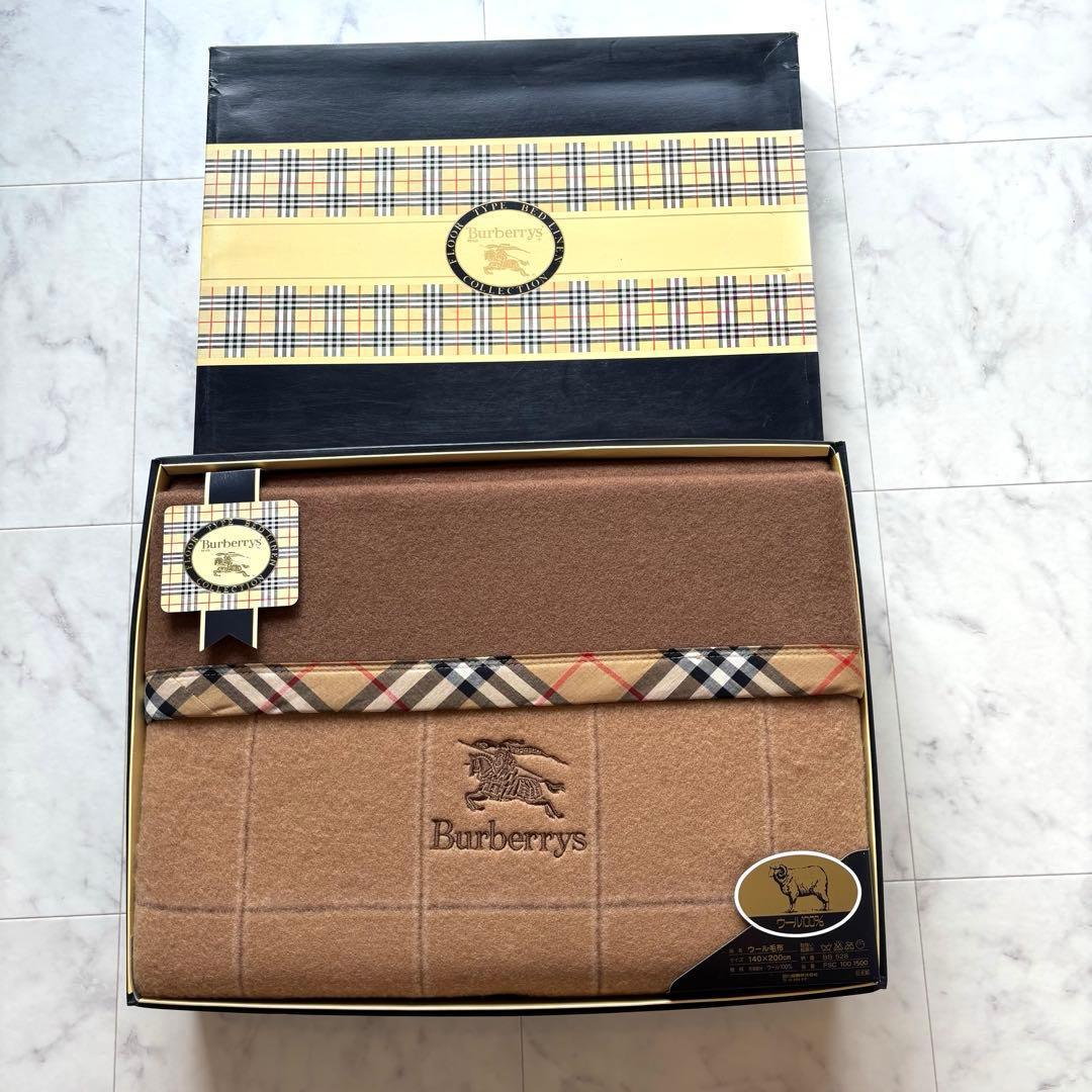 【新品】BURBERRY バーバリー 東京西川毛布 ウール100％　ノバチェック