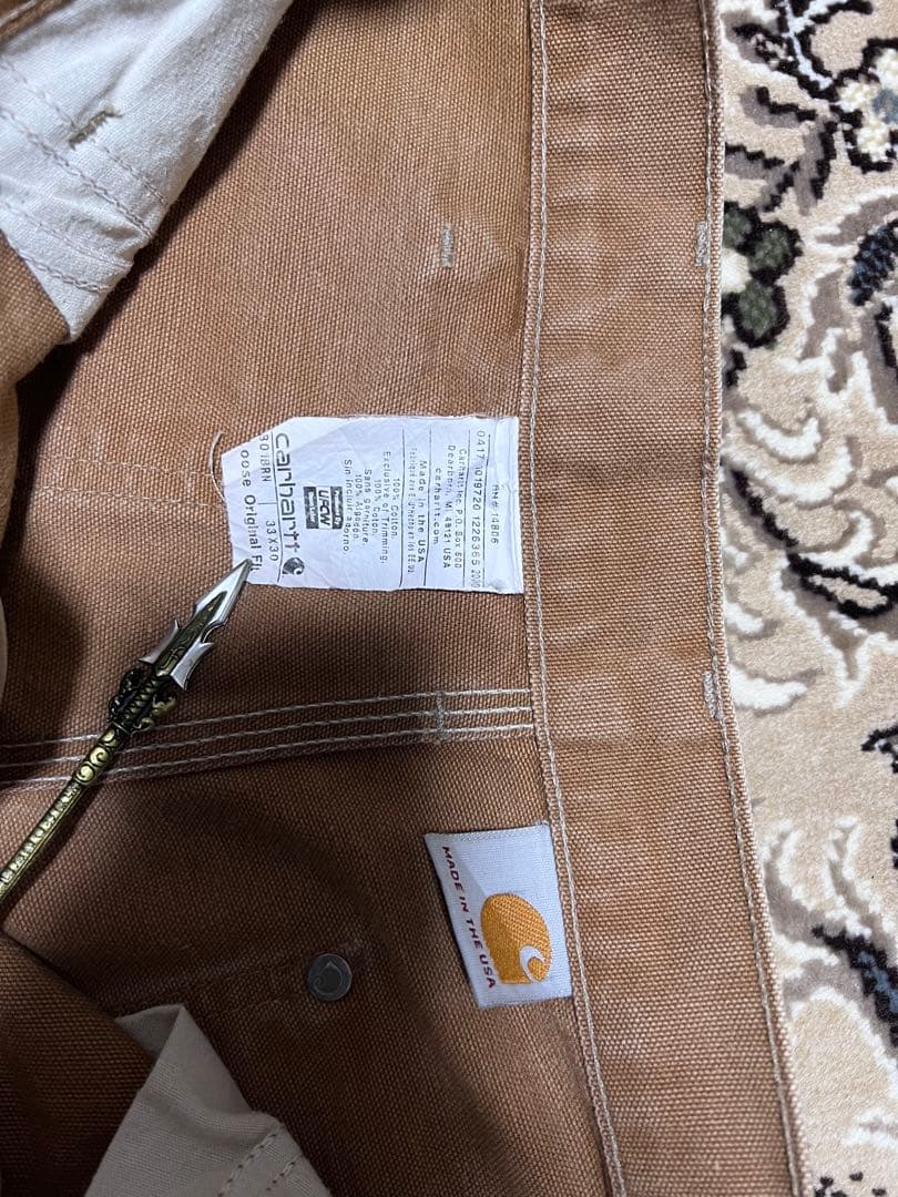 USA製 カーハートダブルニーペインターパンツ　ブラウン