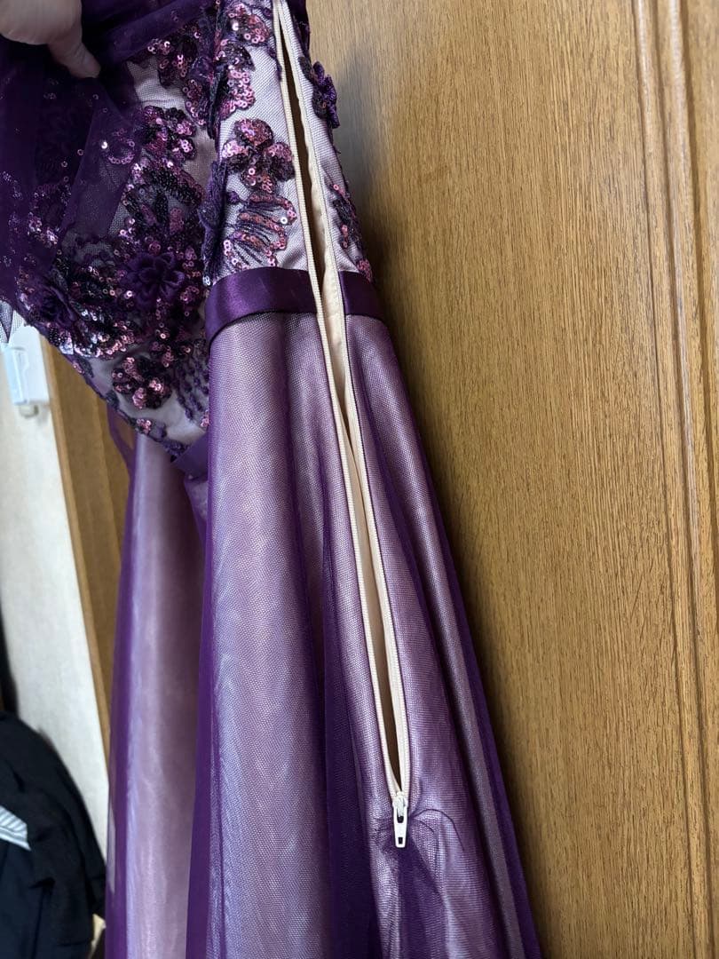 (mami様）ドレスルームアミ パープルロングドレス（大きめのフリーサイズ