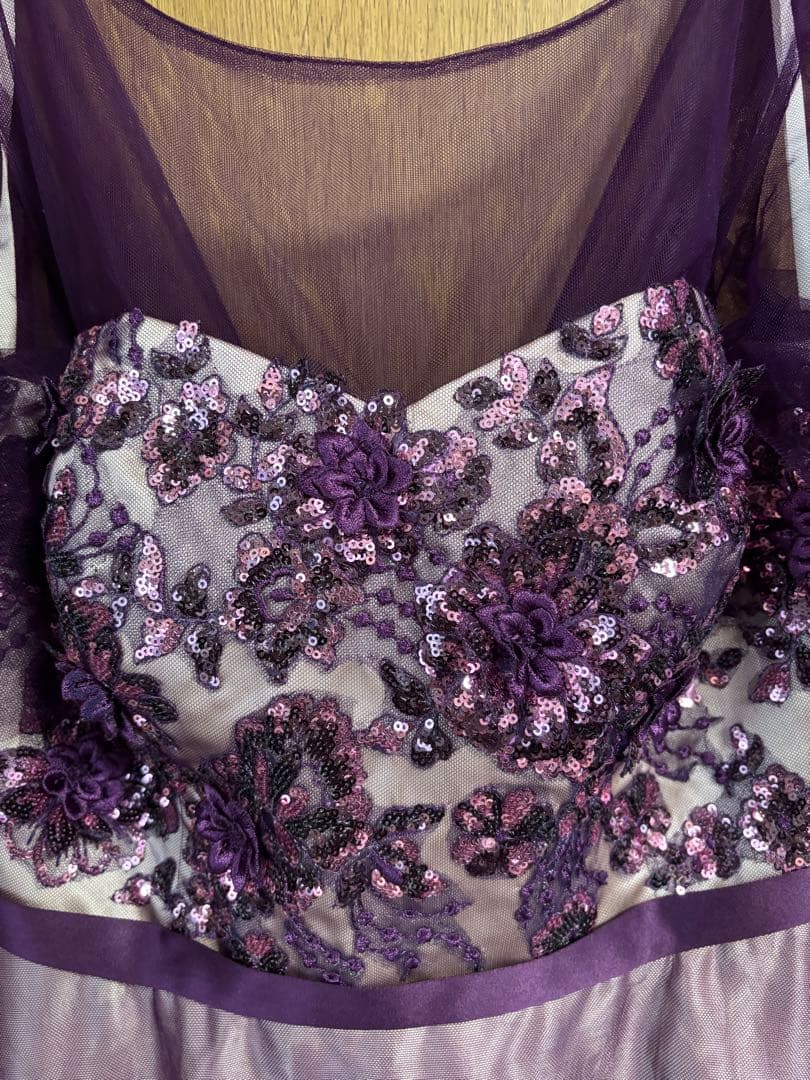 (mami様）ドレスルームアミ パープルロングドレス（大きめのフリーサイズ