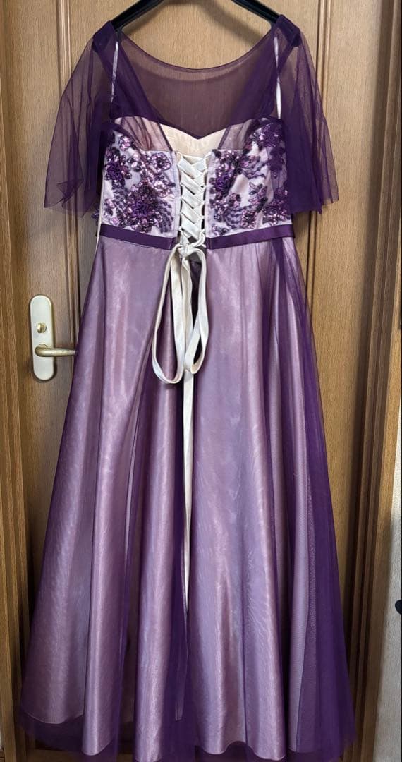(mami様）ドレスルームアミ パープルロングドレス（大きめのフリーサイズ
