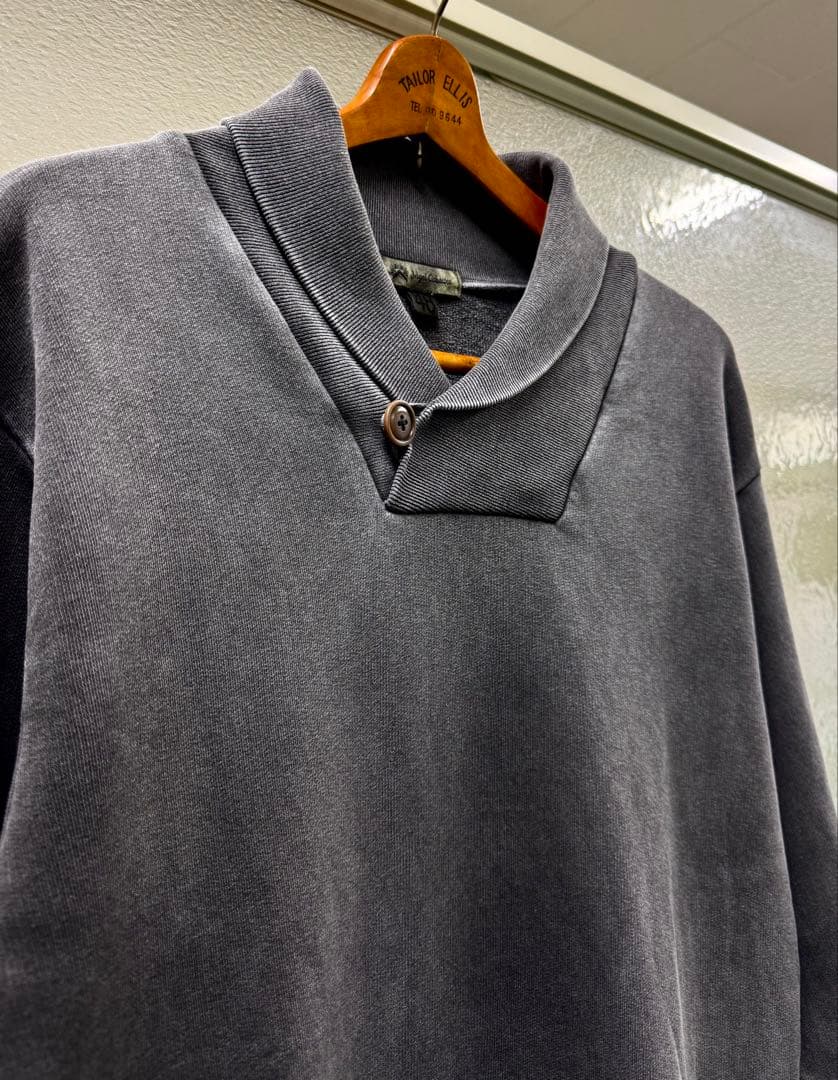 Nigel Cabourn ショールカラースウェットシャツ-ピグメント48