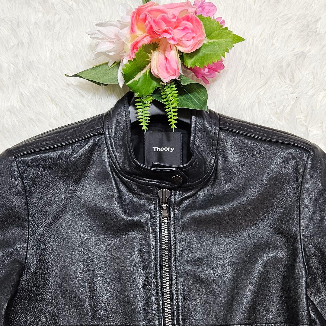 セオリー　ライダースジャケット　シングル　ラムレザー　BAVEWICK.L　S