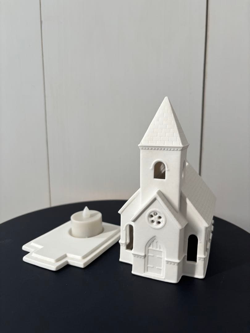 ウェッジウッド　クリスマス　キャンドルホルダー　チャーチ　教会　新品未使用