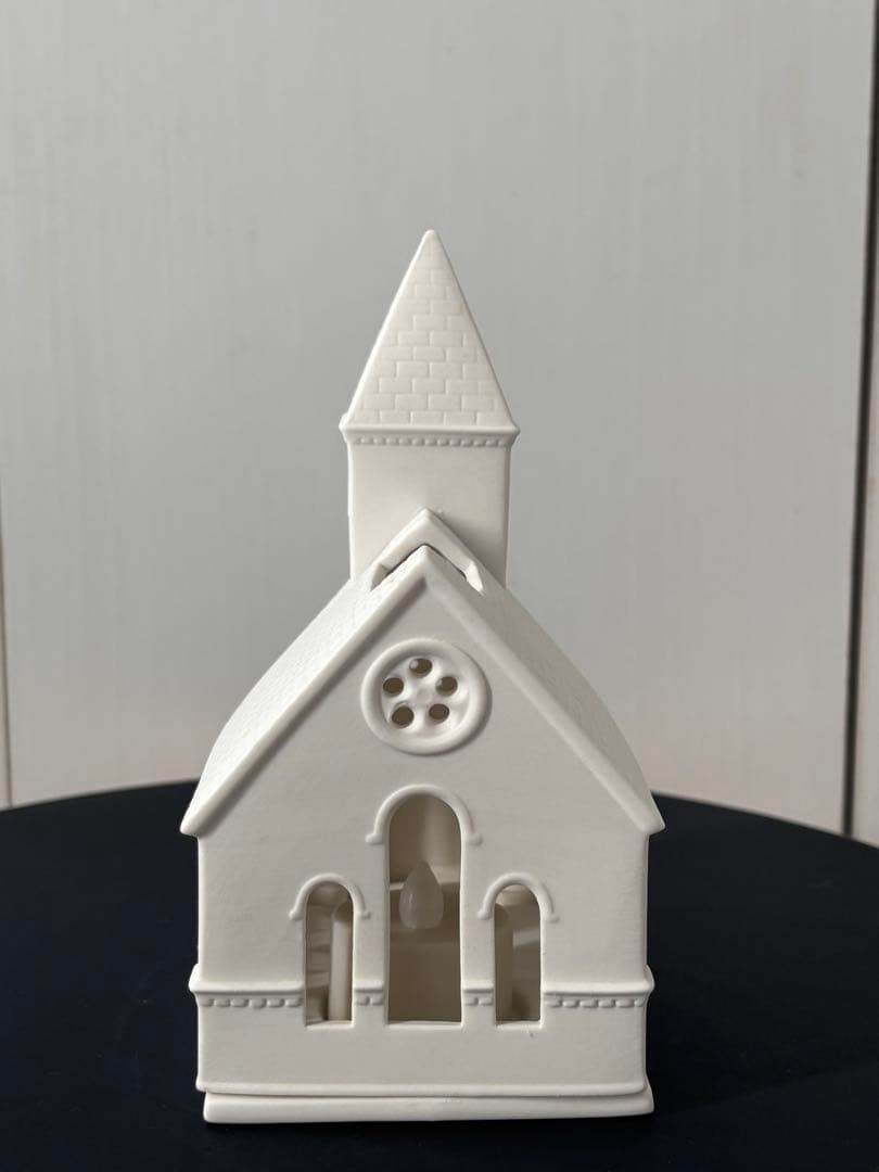 ウェッジウッド　クリスマス　キャンドルホルダー　チャーチ　教会　新品未使用