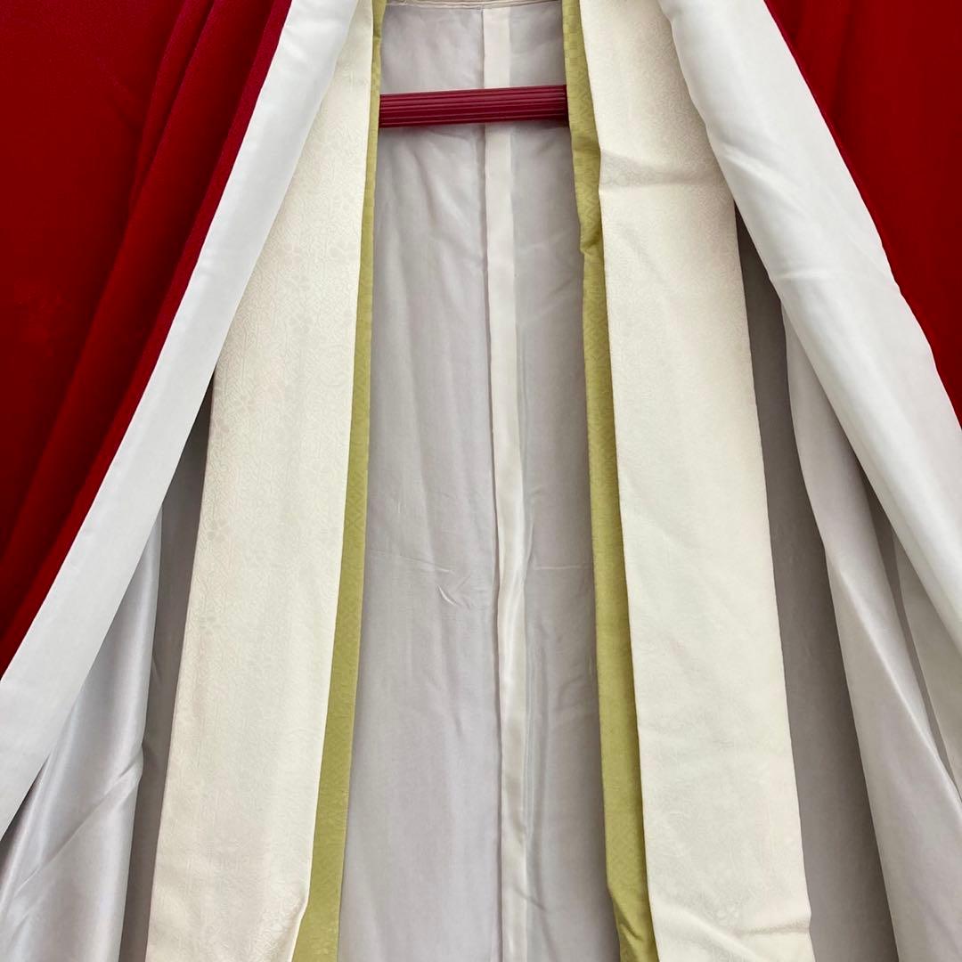 ★ 4848♥️断捨離中★赤 寛斎 無地 振袖6点セット‼️ NO6ま15