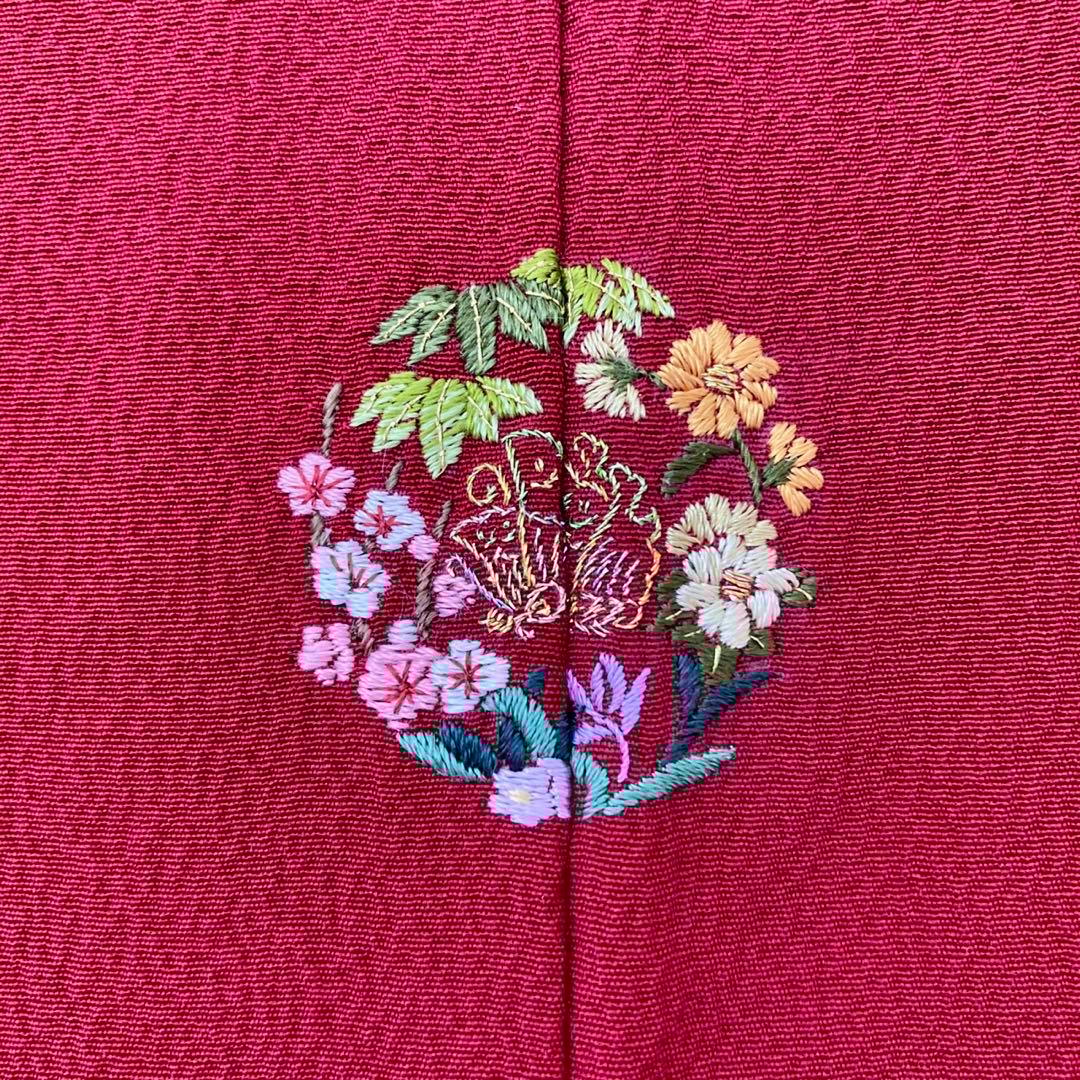 ★ 4848♥️断捨離中★赤 寛斎 無地 振袖6点セット‼️ NO6ま15