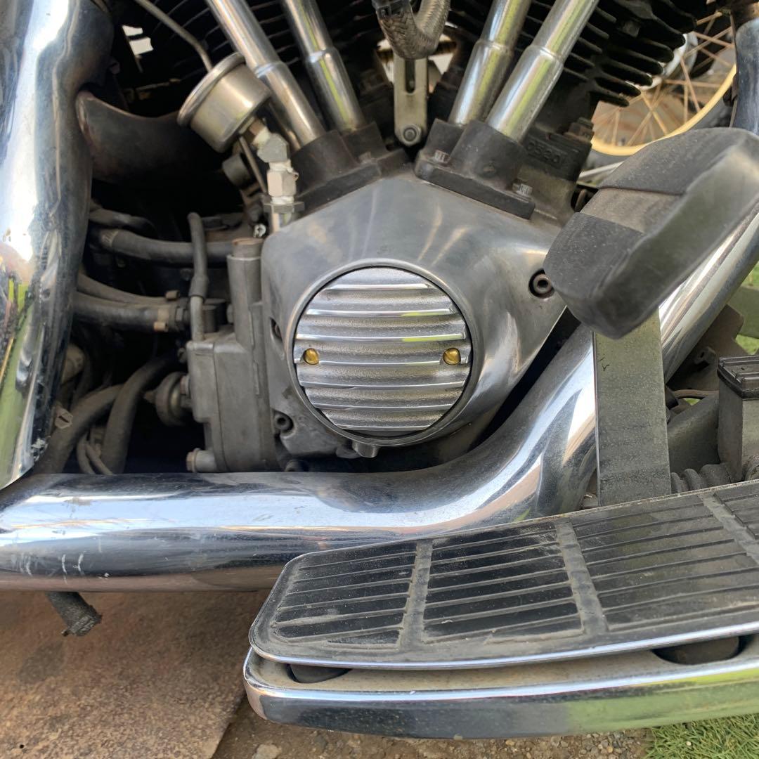 ハーレーアルミ砂型ポイントカバー 7フィンタイプ真鍮ネジ付属☆即納