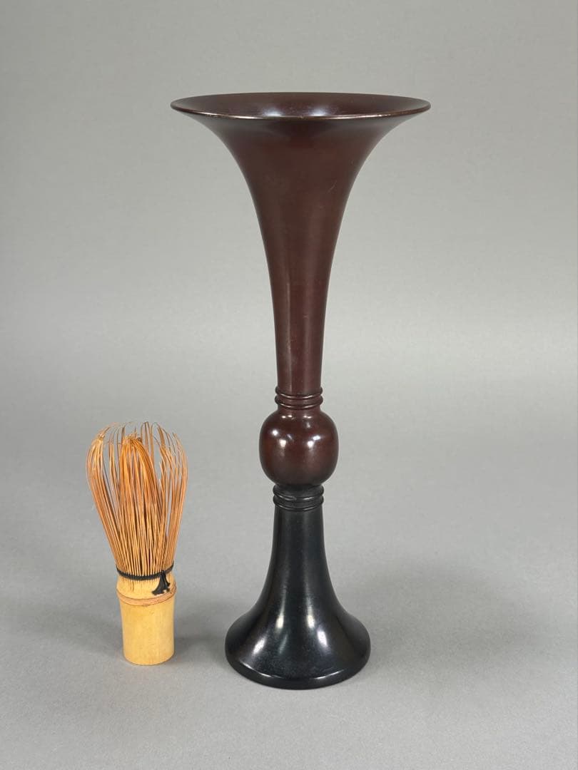 いけばな　池坊 古流　小原流　唐銅花瓶　高さ25cm 銅花器　花瓶　華道具