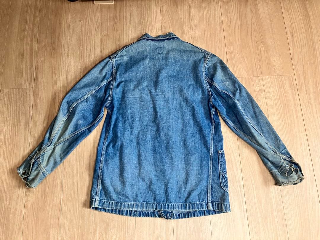 Lee デニムカバーオールヴィンテージ色落ち、ヴィンテージ感満載