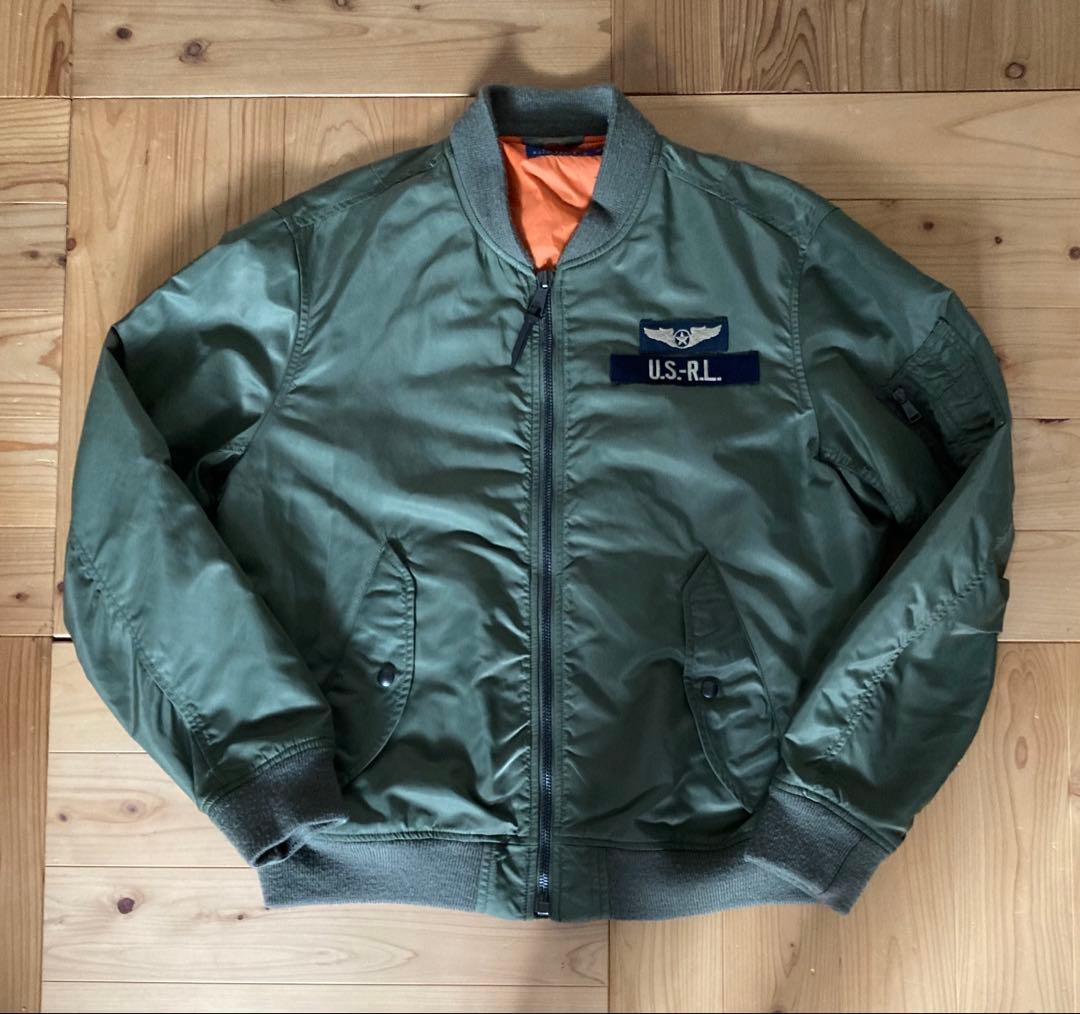 Ralph Lauren ラルフ XL ma-1 ミリタリー ジャケット 古着