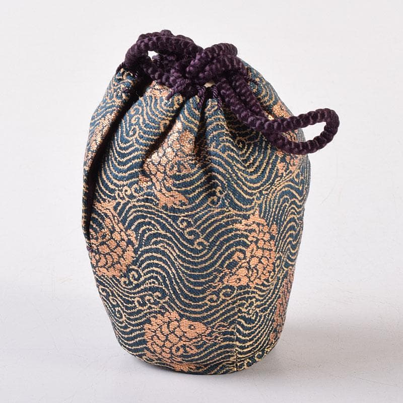 茶道具　萩焼　古萩　清水茂生作　茶入　仕覆付　共箱　V　7225