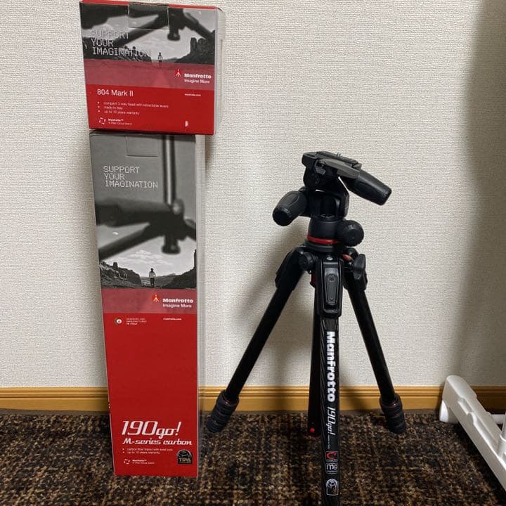 マンフロット　190go！m-lock carbon 3way雲台