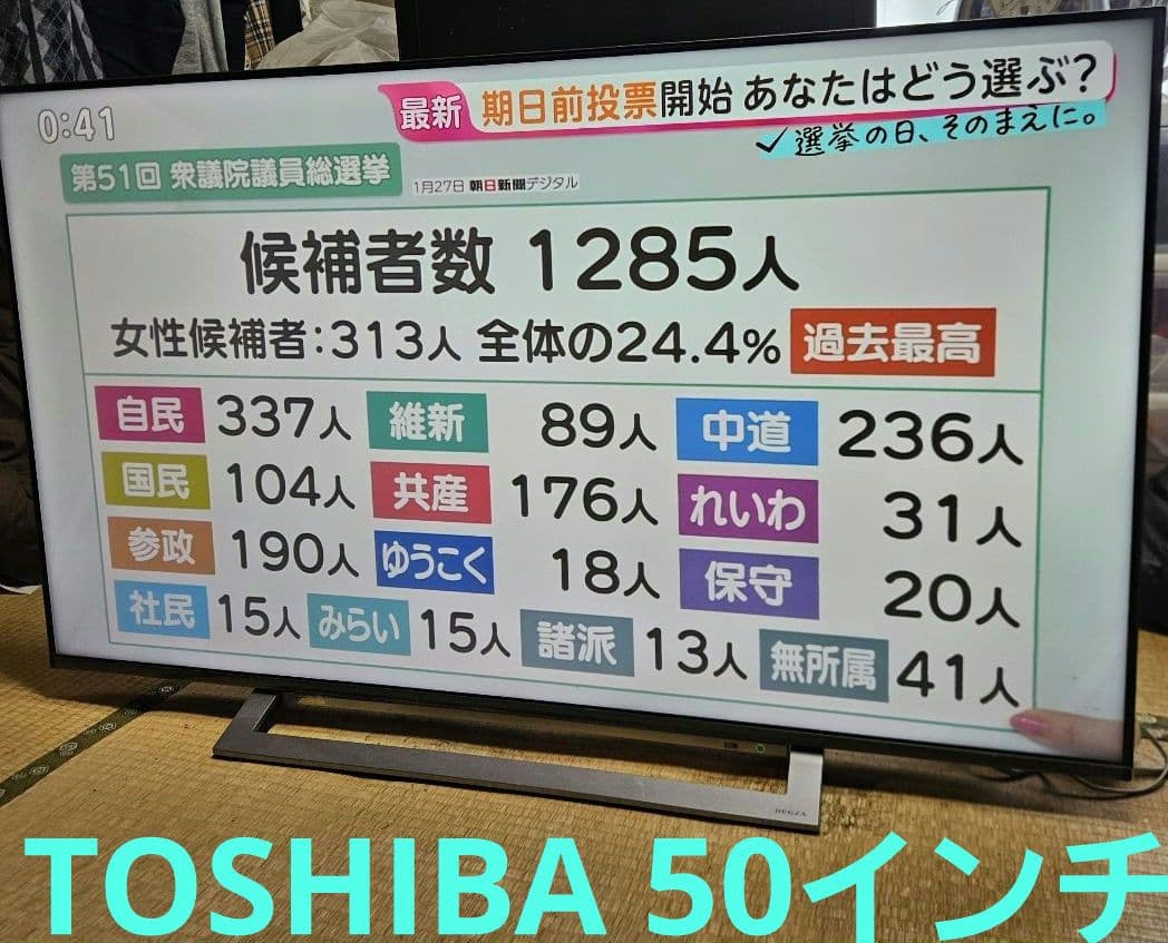 TOSHIBA REGZA東芝 液晶スマートテレビ50M530X 2019年製