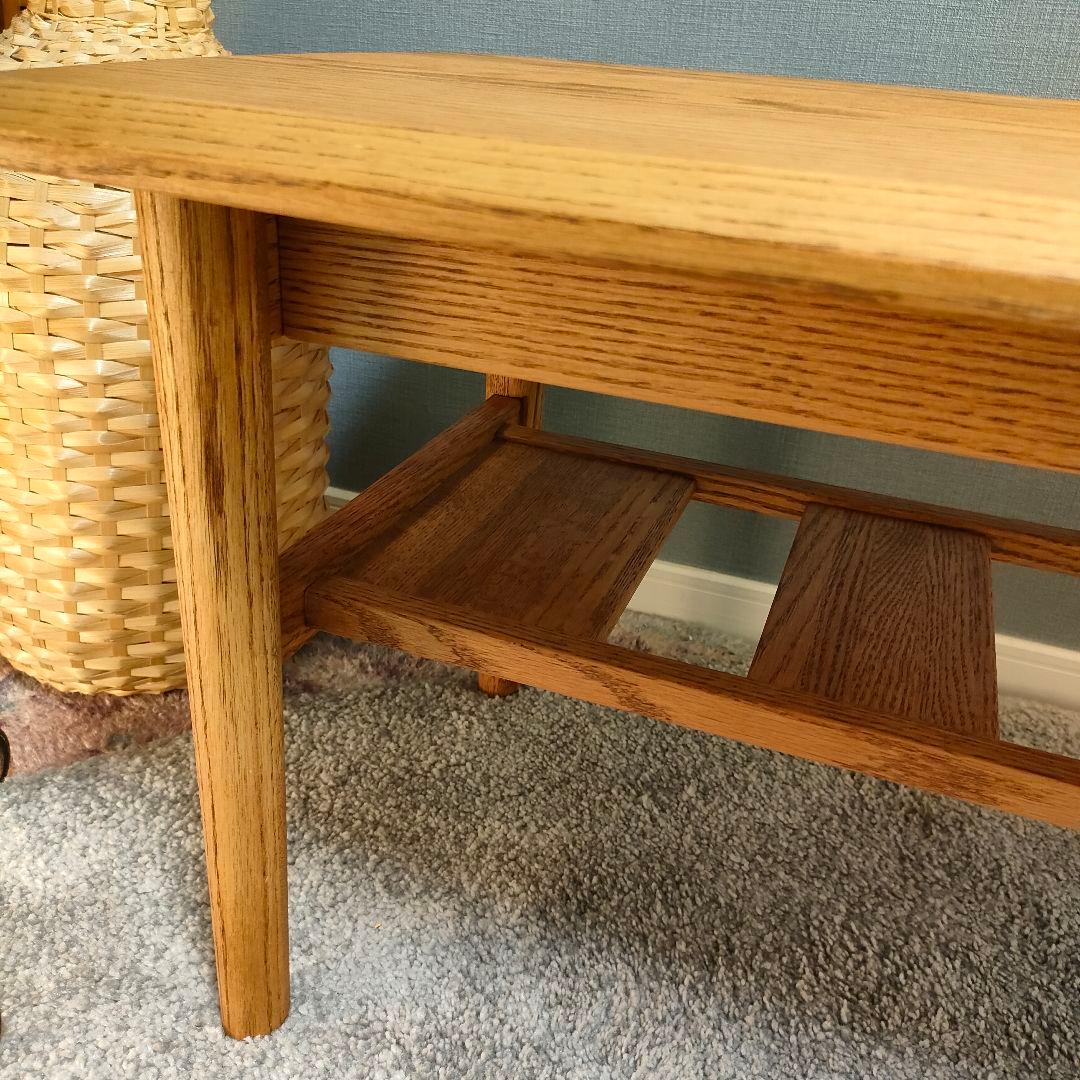 【ひつじ】MOMO NATURAL 収納棚付きローテーブル