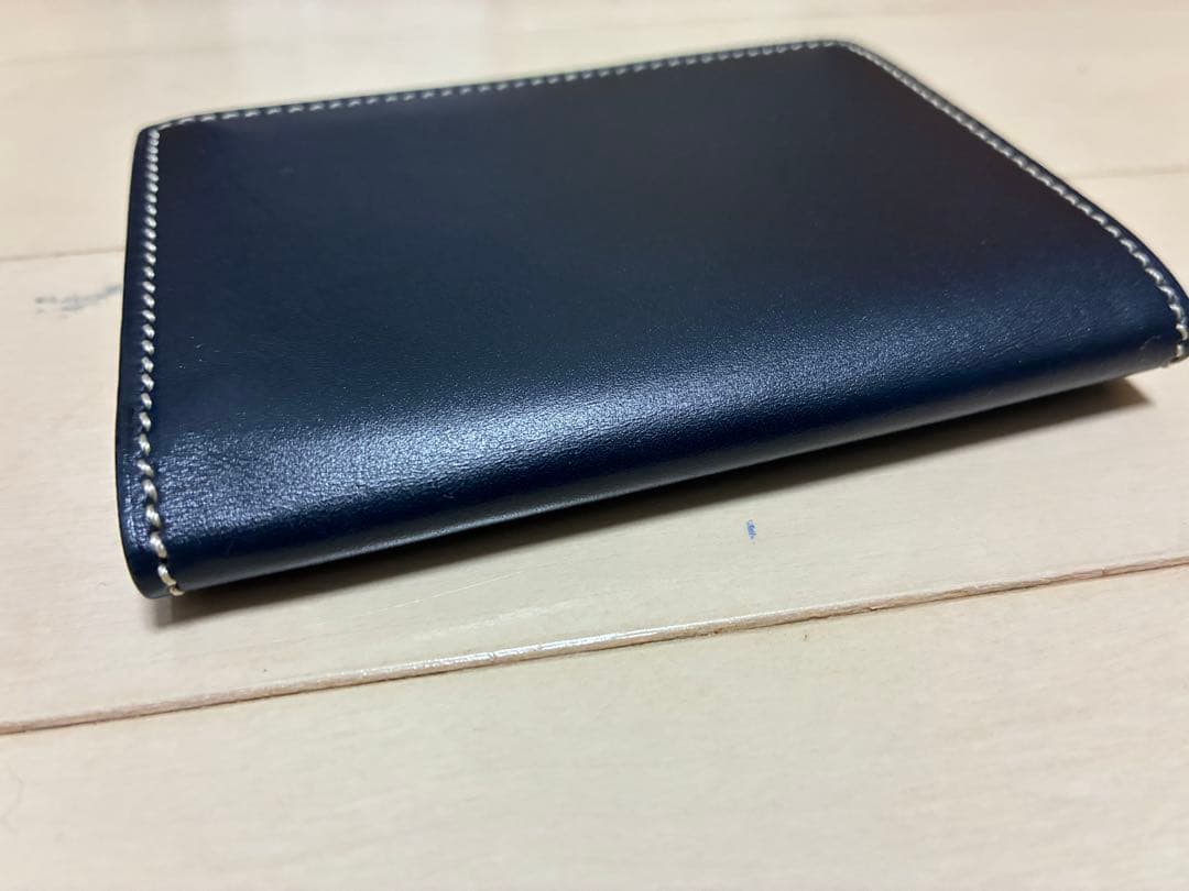 万双　双鞣和地　名刺入　ネイビー