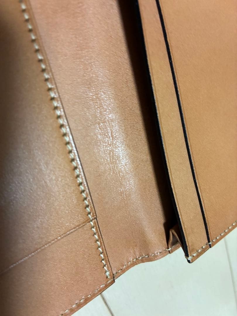 万双　双鞣和地　名刺入　ネイビー