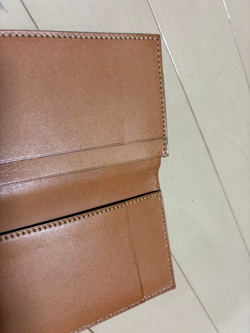 万双　双鞣和地　名刺入　ネイビー