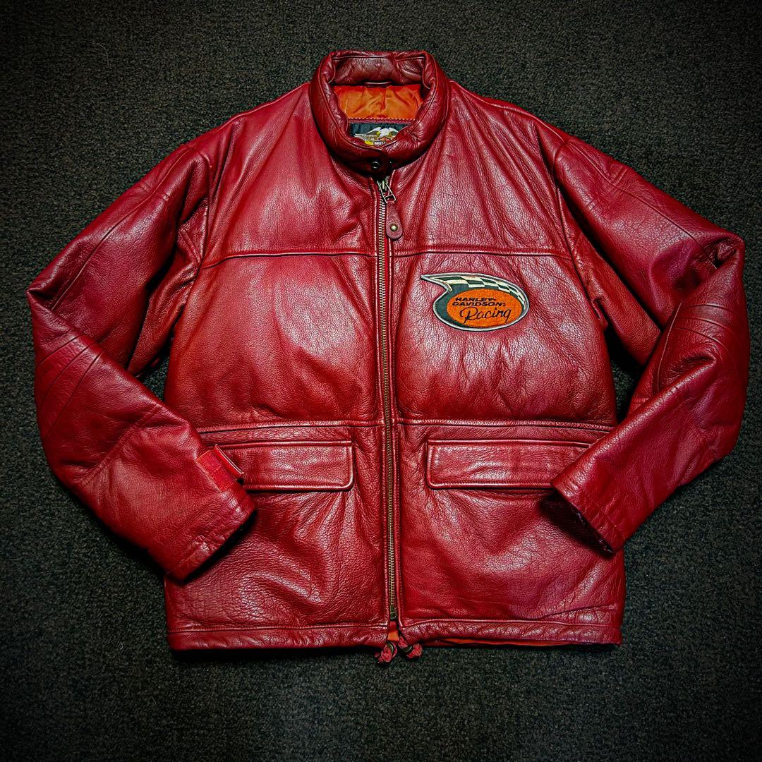 ハーレーダビッドソン デッドストックレザーダウン ボルドー M