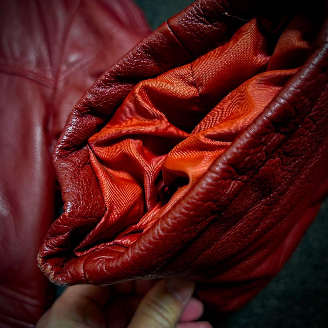 ハーレーダビッドソン デッドストックレザーダウン ボルドー M