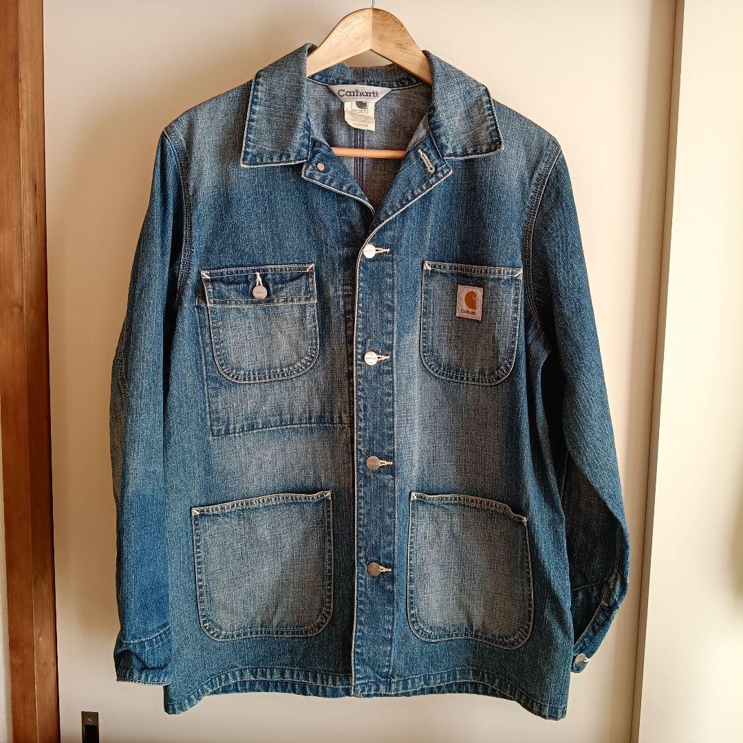 カーハート　デニムカバーオール　青系