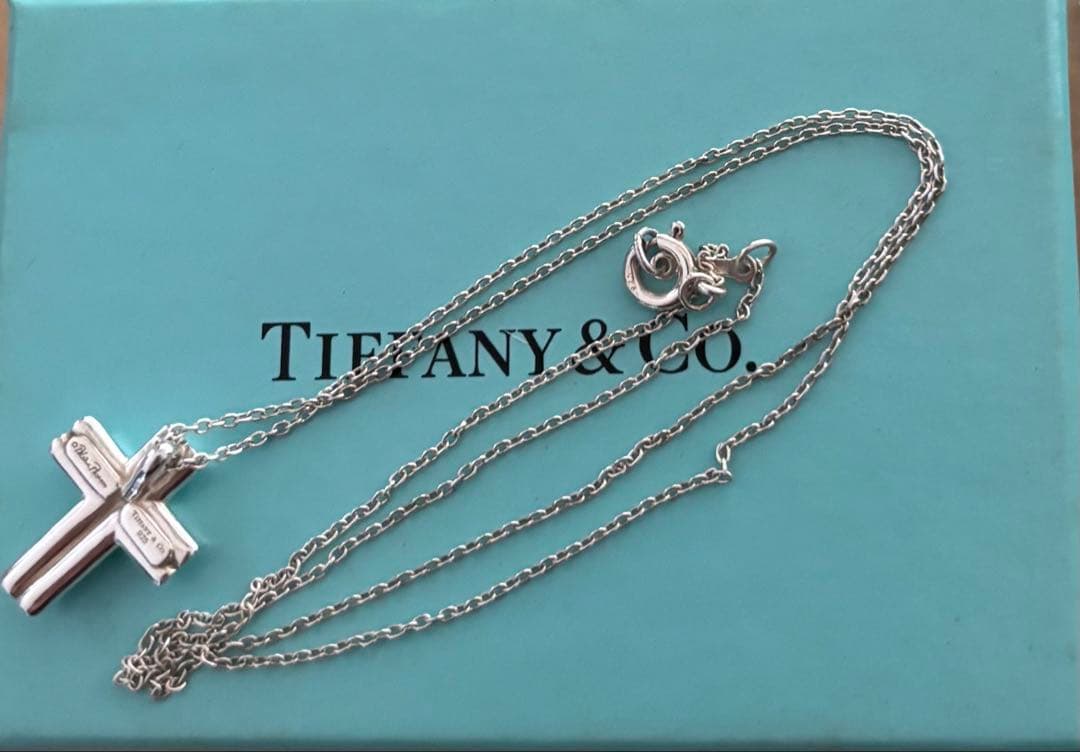 Tiffanyティファニーハートクロスネックレス