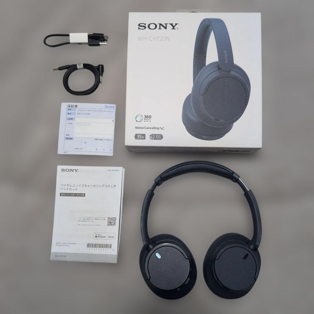 SONY WH-CH720N ブルー ワイヤレスヘッドホン