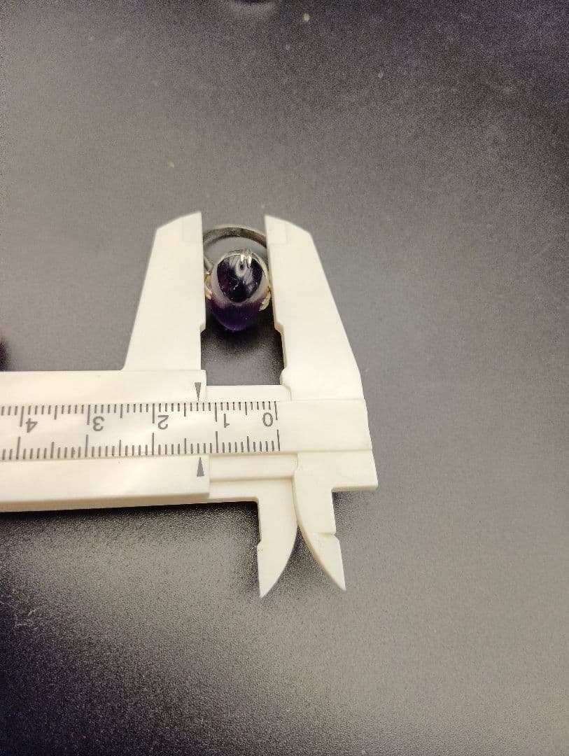 紫色のストーンリング 11g PT プラチナ　Pm刻印　刻印あり　ヴィンテージ