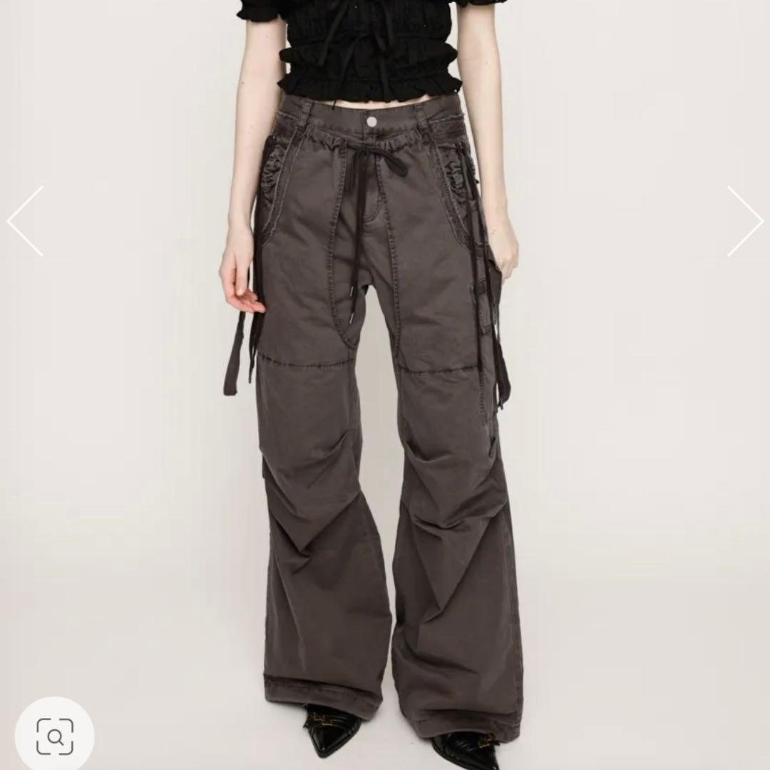 SLY タックワイドウーブンパンツ