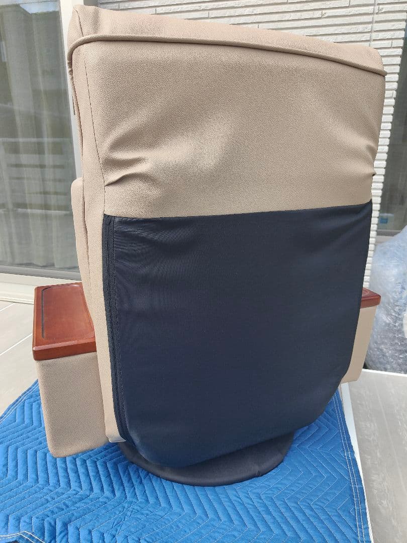 【引取限定】hiroplans 高級革仕様 レバー式回転座椅子アリオン①　良品☆