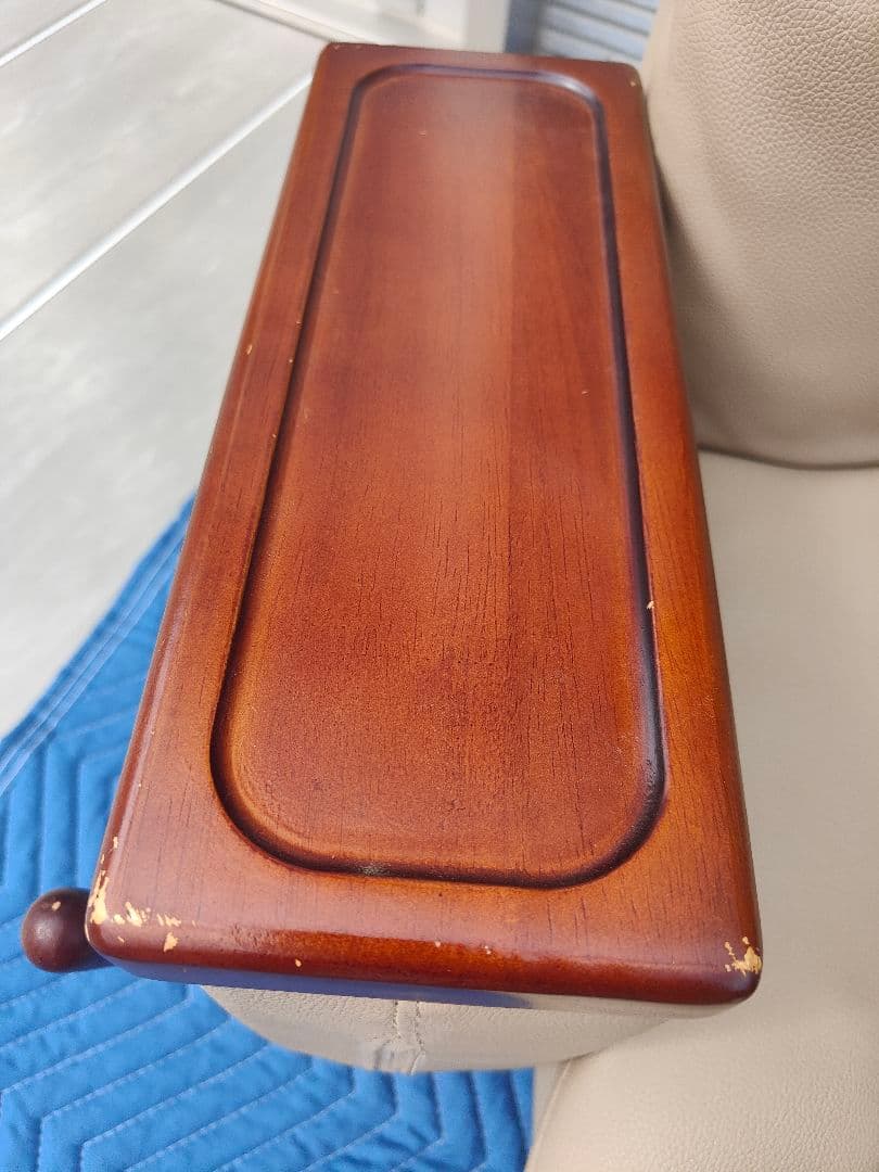 【引取限定】hiroplans 高級革仕様 レバー式回転座椅子アリオン①　良品☆