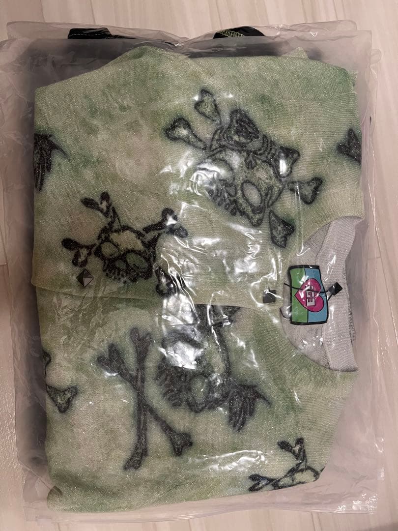 (♡)igusa GLITTER SKULL CARDIGAN