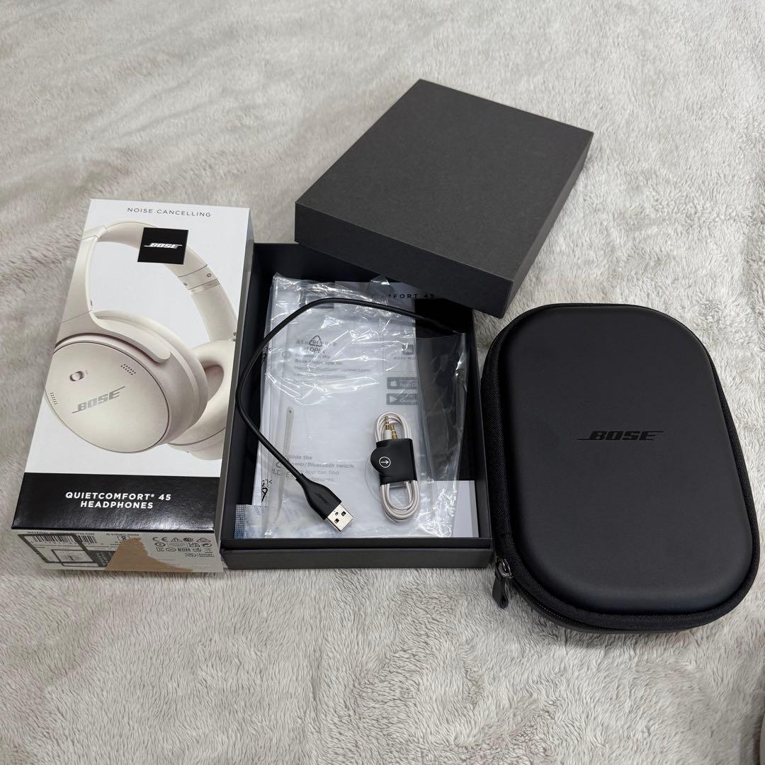 Bose QC-45 ワイヤレスヘッドホン ホワイト