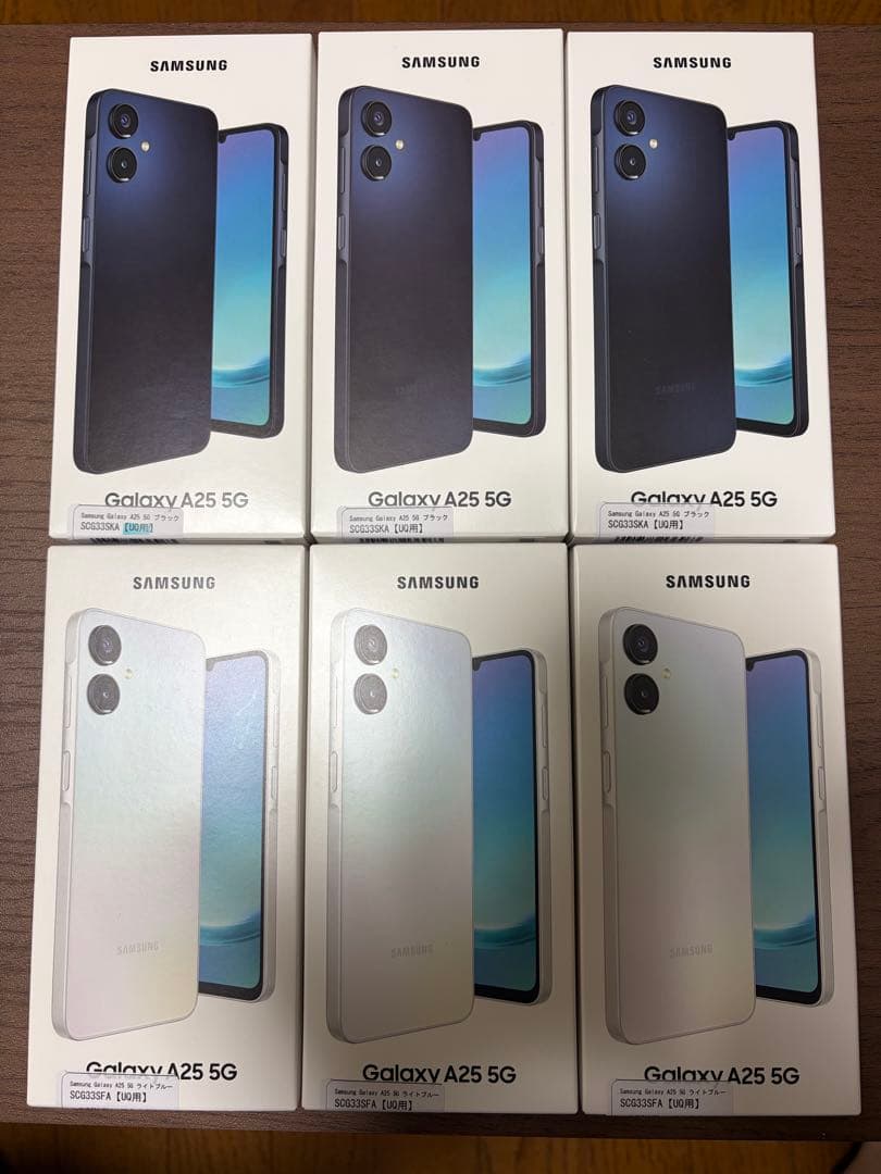 Galaxy A25 5G 本体6台セット ブラック ライトブルー