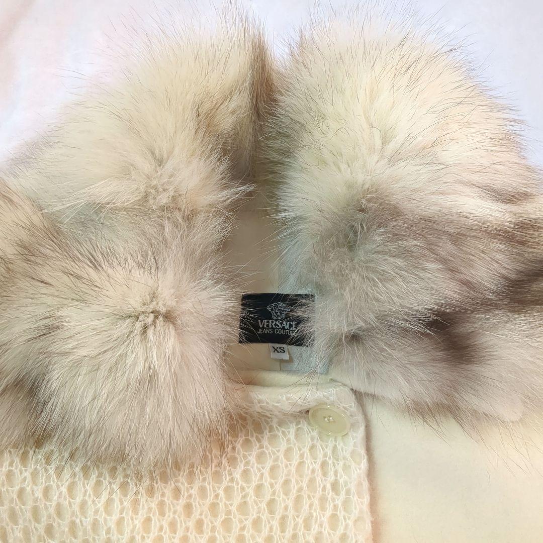 VERSACE JEANS COUTURE ヴェルサーチ ファーコート XS