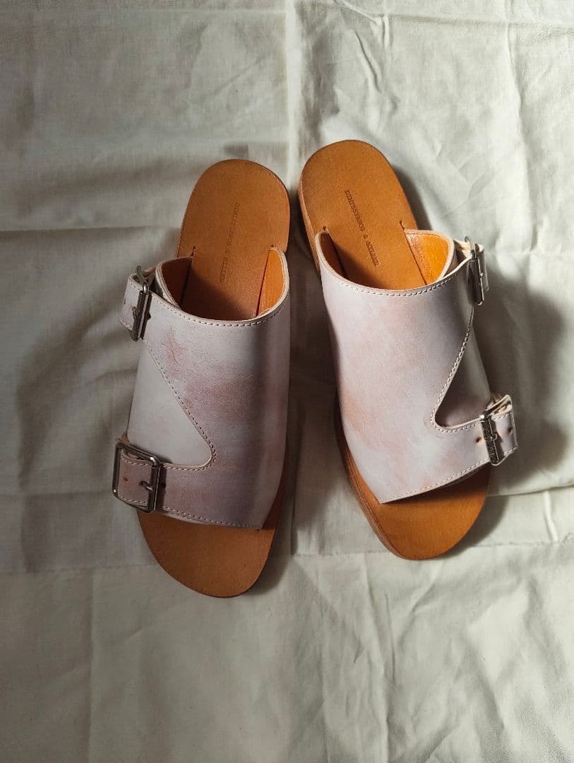 DIMISSIANOS&MILLER 柿の葉別注 ホワイトマーブルサンダル