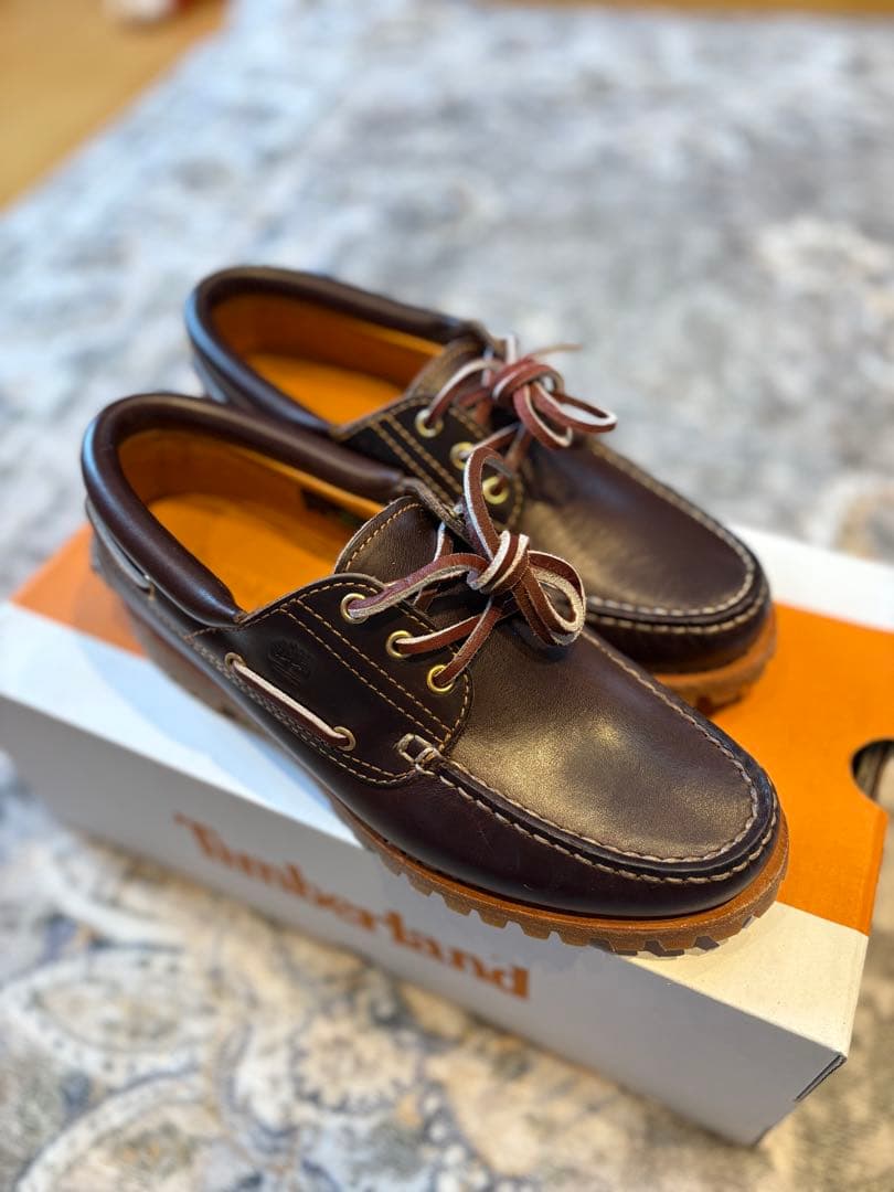 Timberland ブラウン ローファー　3eye 24.5cm