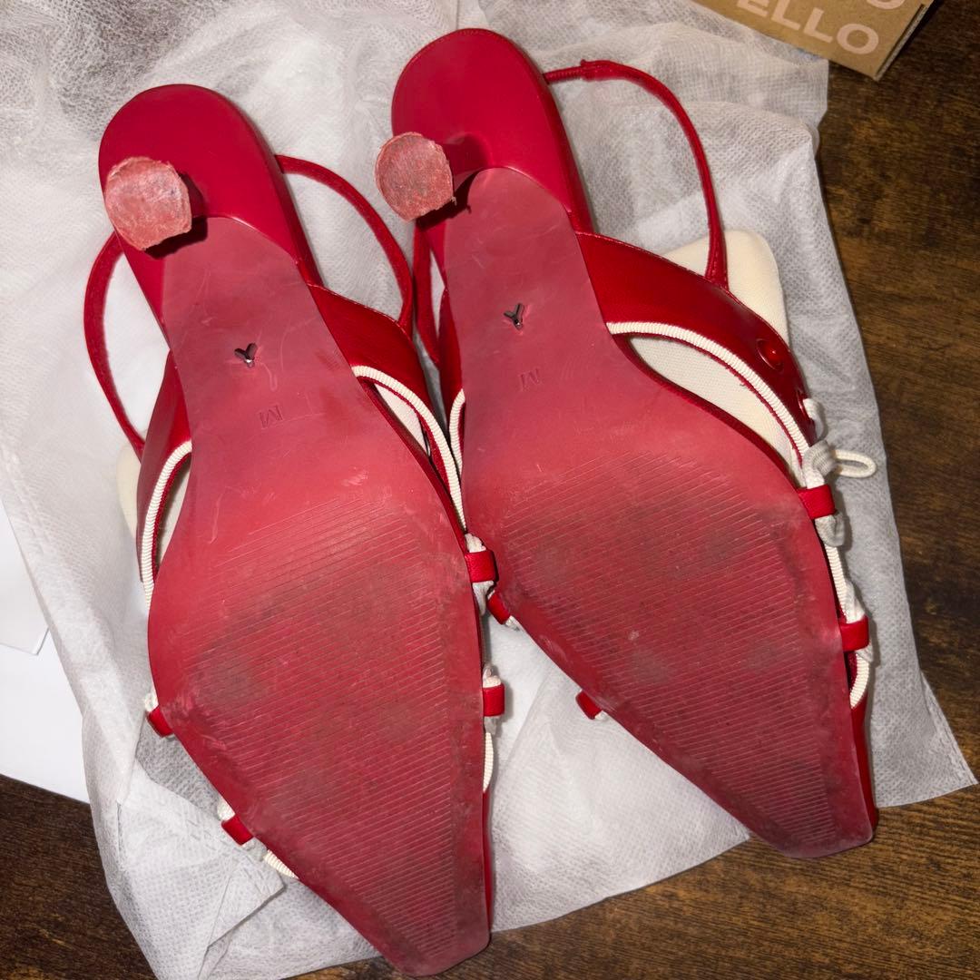 [mil]YELLO 赤 ミュール Lサイズ