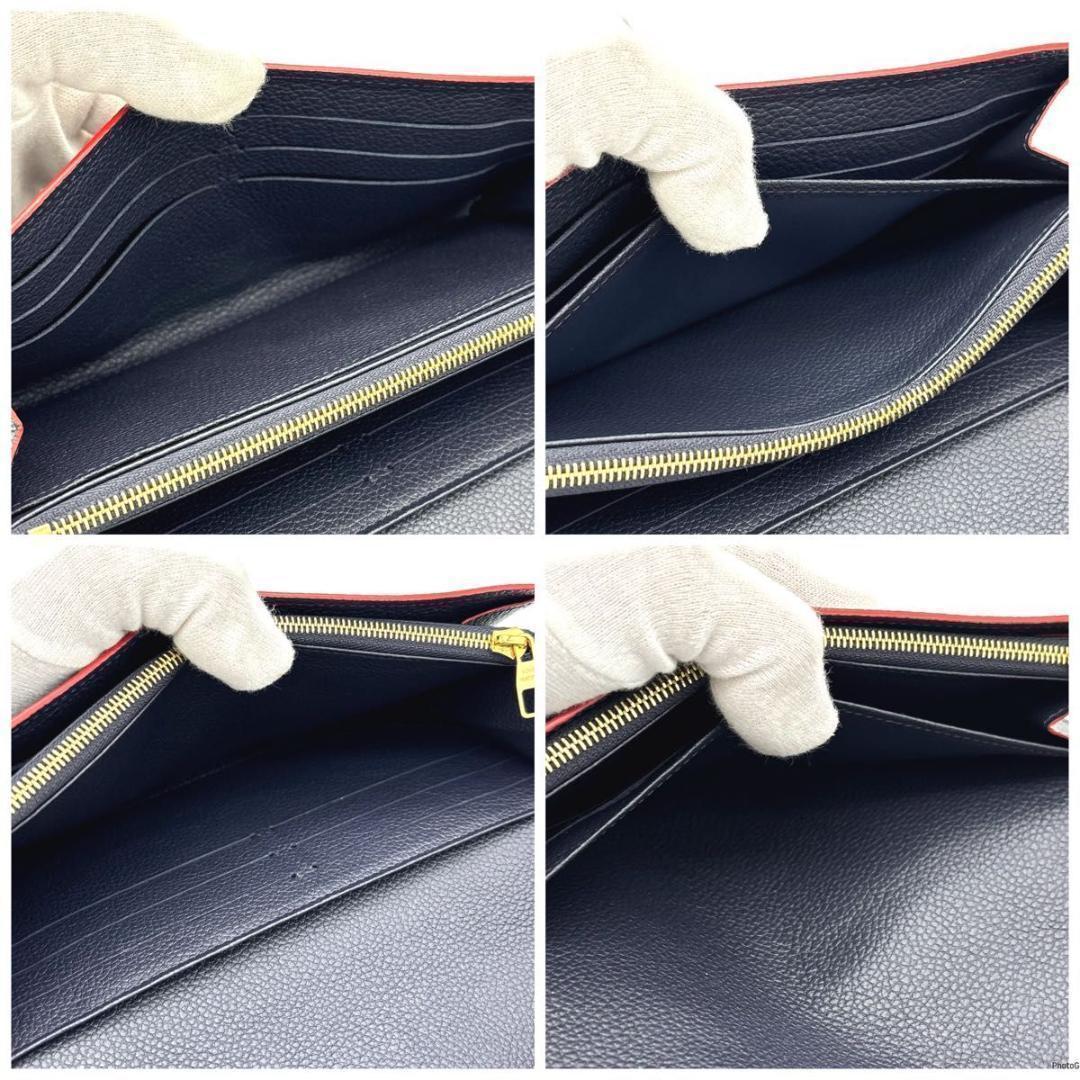 ルイヴィトン ポルトフォイユ サラ アンプラント マリーヌ ネイビー 長財布