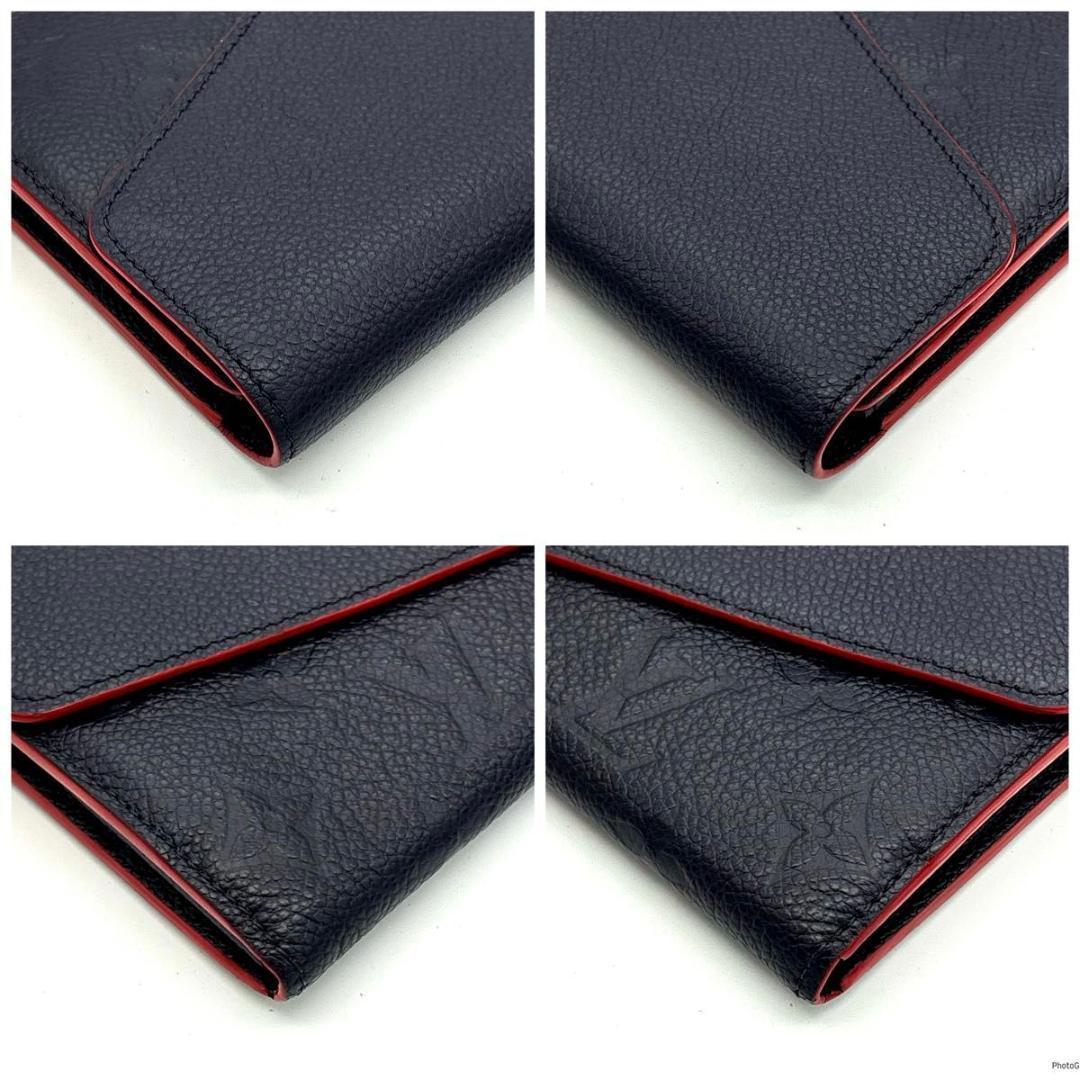 ルイヴィトン ポルトフォイユ サラ アンプラント マリーヌ ネイビー 長財布